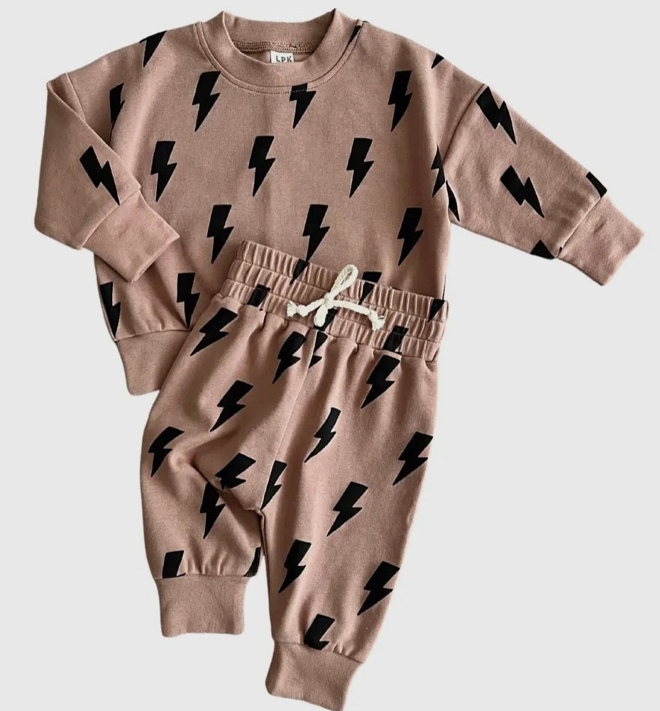 Mocha bolts jogger sets