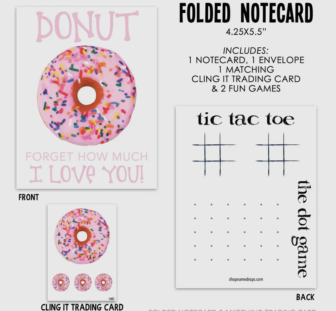 Camp fold over cards with cling it