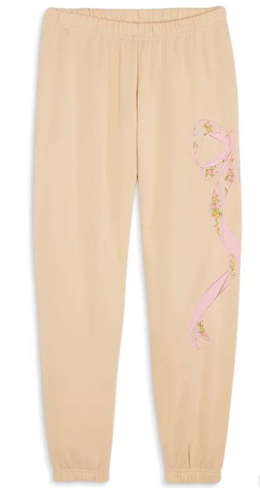 Dylan bow taupe shabby floral pant