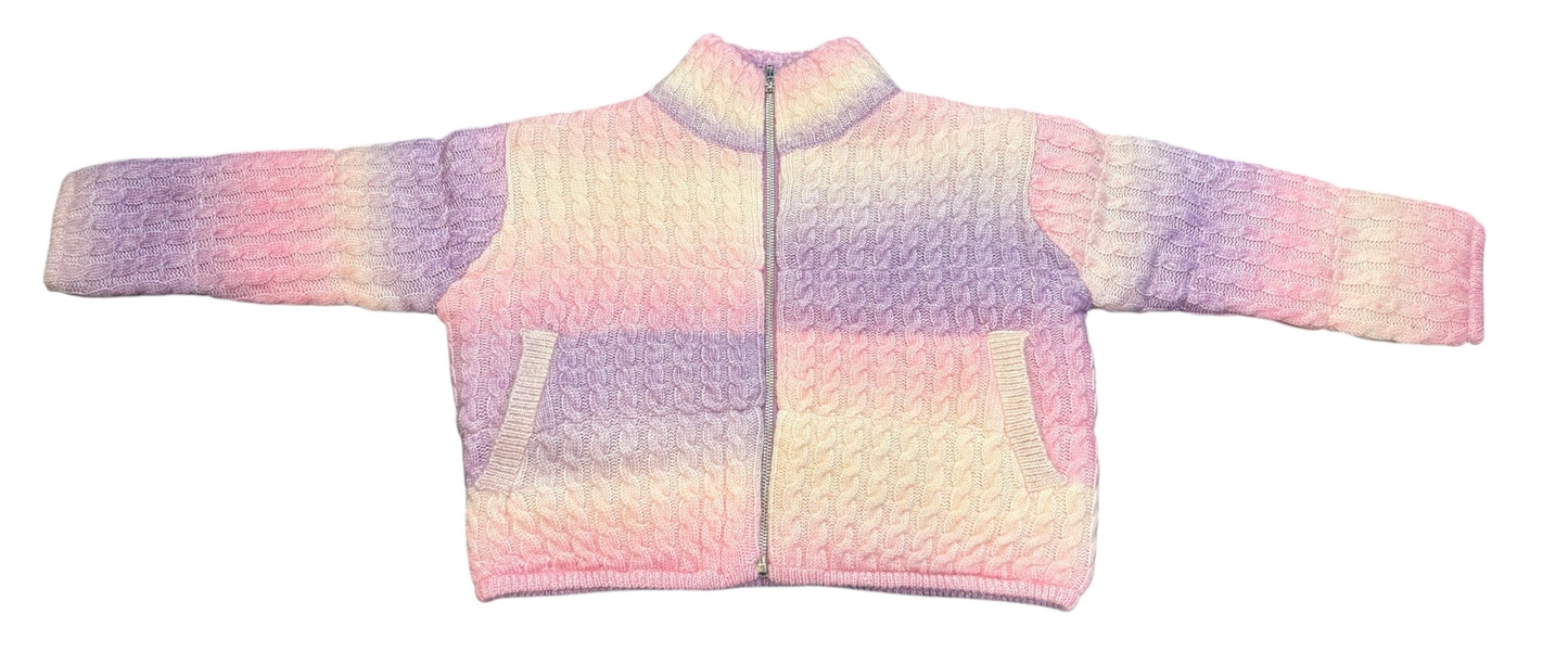 Pink/Purple Knit Sweater Jacket