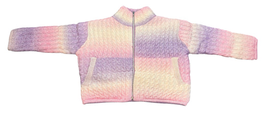 Pink/Purple Knit Sweater Jacket