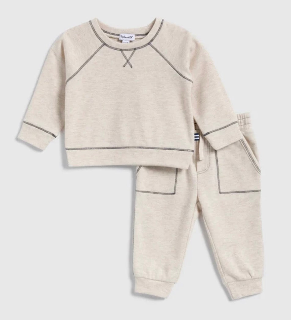 Splendid oatmeal jogger set