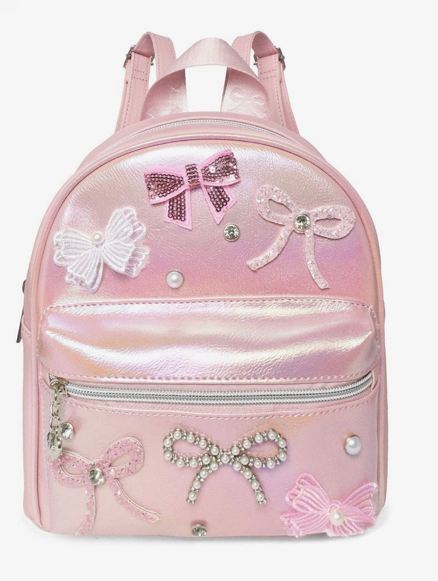 Bow Appliqué Mini Backpack