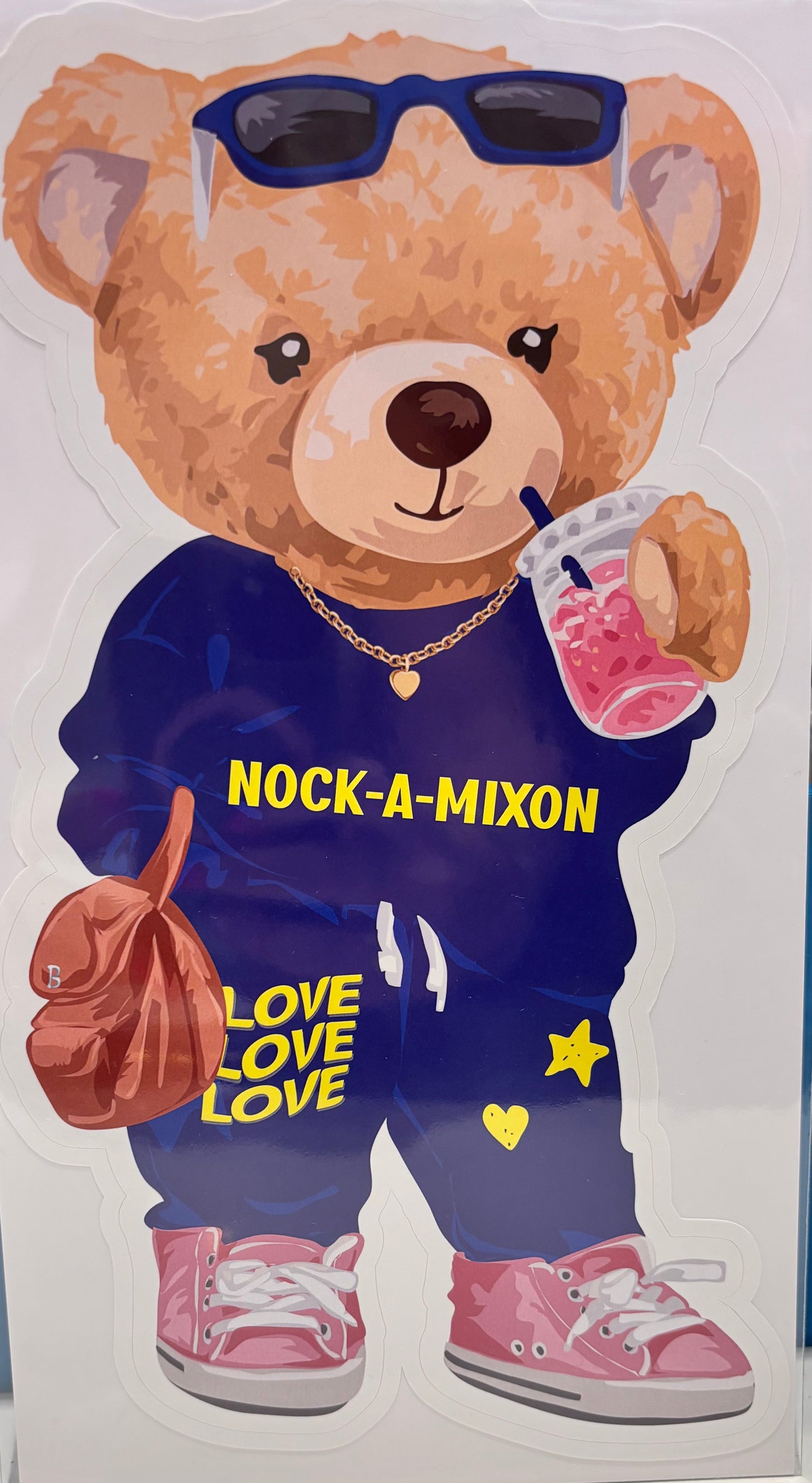 Large Camp Bear Removable Vinyl Sticker