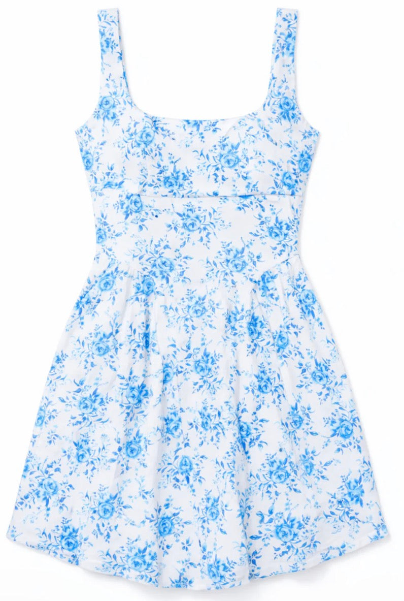 Brenna Dress Blue Rose