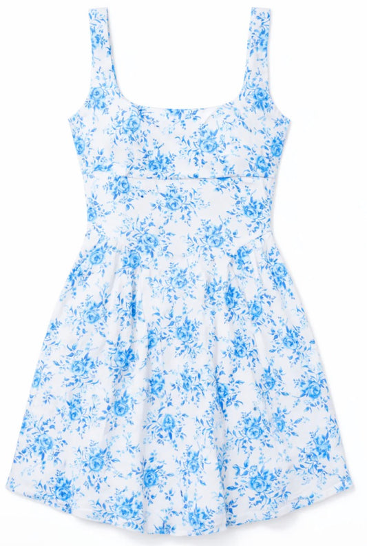 Brenna Dress Blue Rose