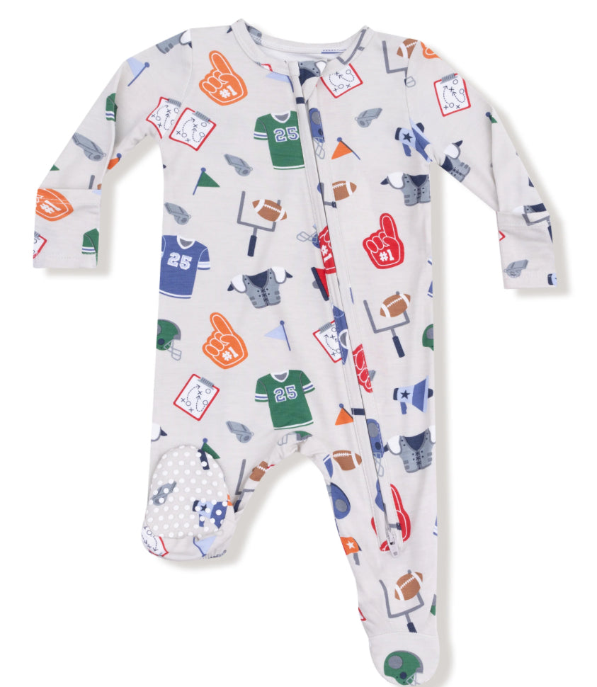 Angel Dear game day grey footie