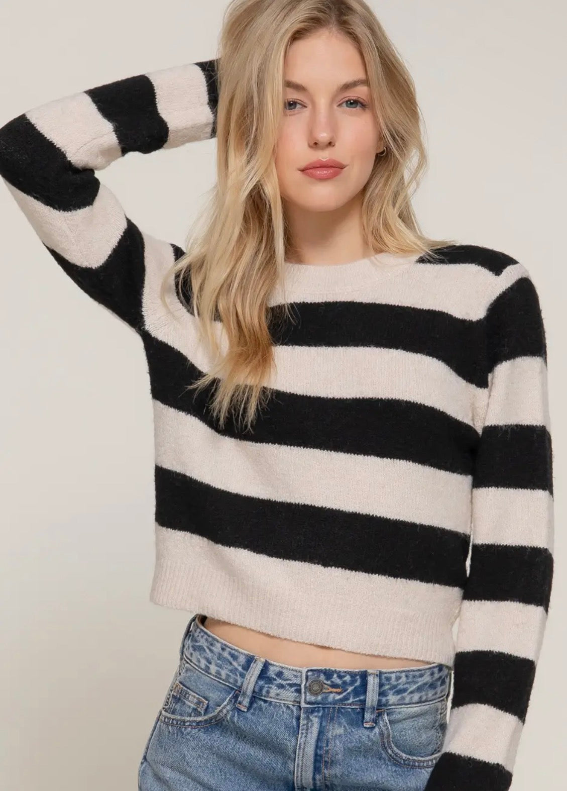 Long Sleeve Striped Sweater
