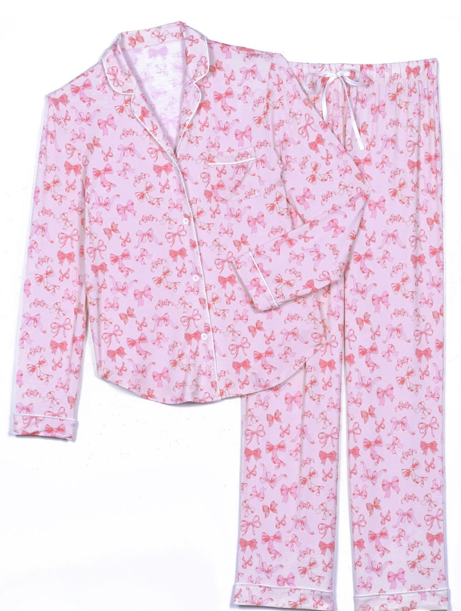 Maiapant set pink bow pjs