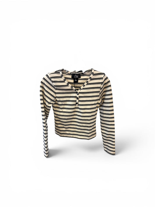 Cream & Black Stripe Long Sleeve