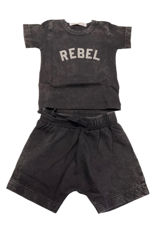 Black Rebel tee and short set