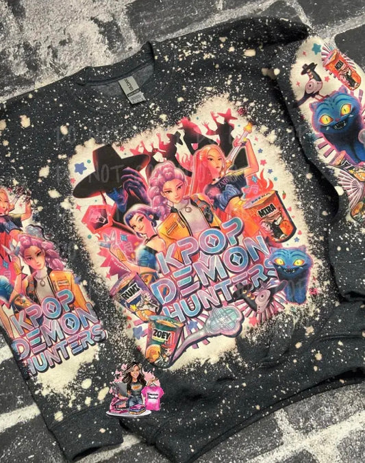 K-Pop Demon Hunters Bleached Sweatshirt