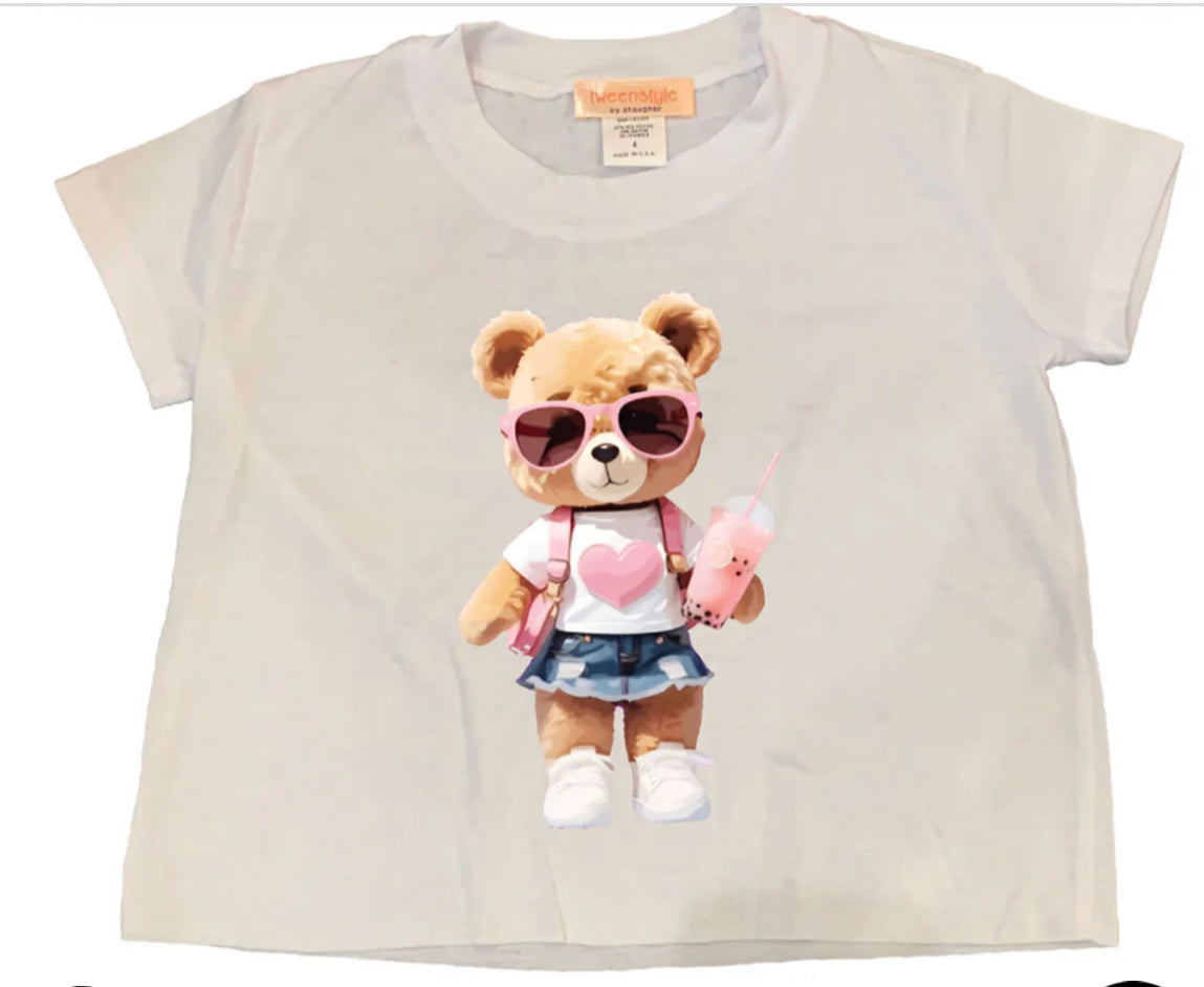 S&B Bear white Tee