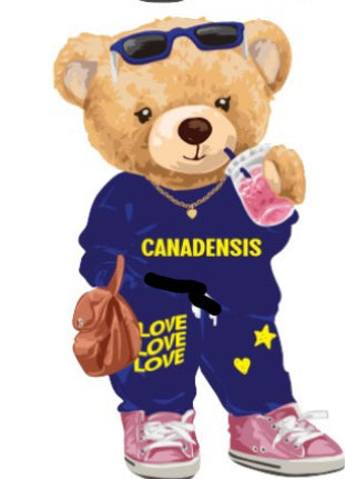 Large Camp Bear Removable Vinyl Sticker