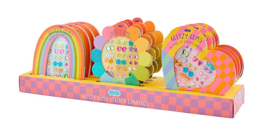 Glitzy Gems Stick on Earrings