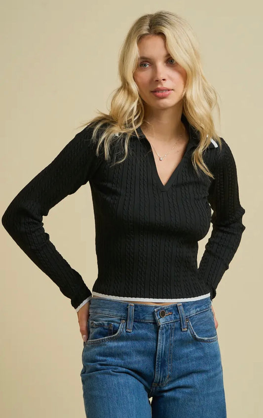 V-Neck Collar Sweater