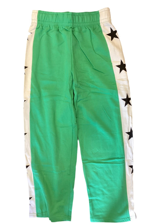 Olivaceous green star sweat pants