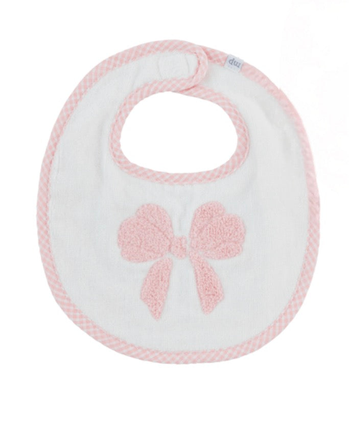 Pink Boucle Bow Bib
