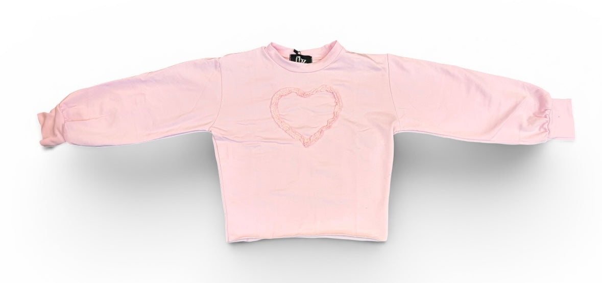 Pink Crew w Heart
