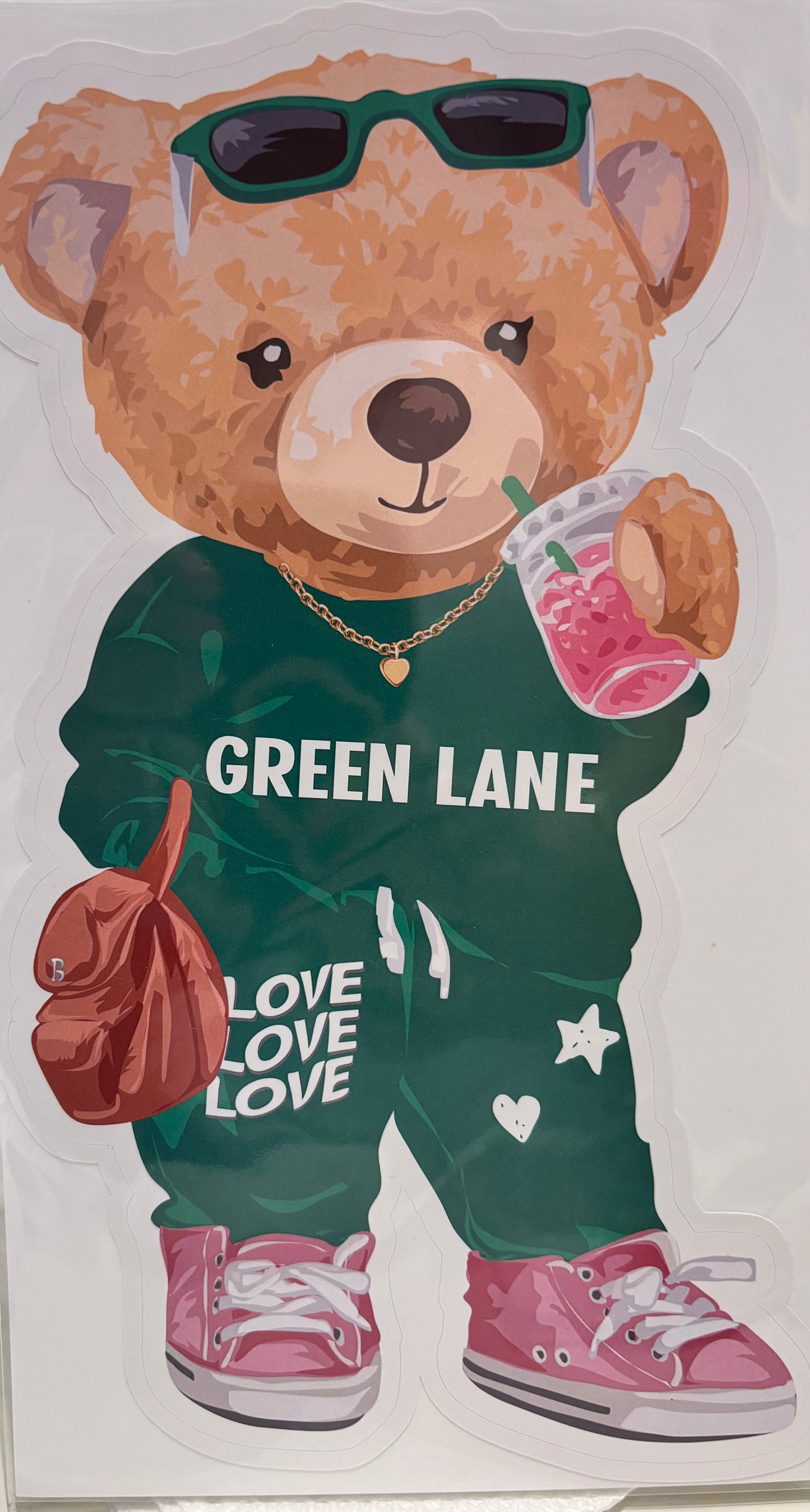 Large Camp Bear Removable Vinyl Sticker