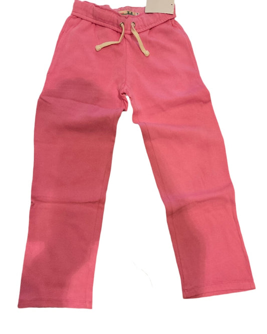Washed pink wide leg sweat pants