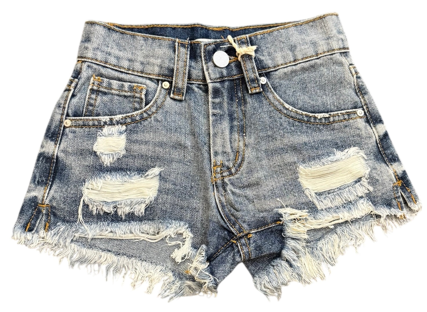 Lt Wash- Distressed Denim Short