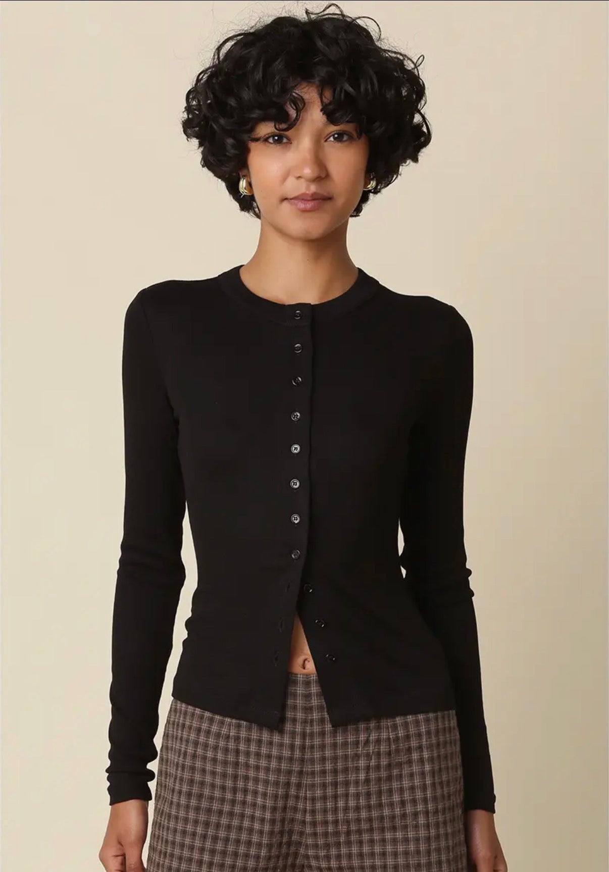 Black Long Sleeve Button Down