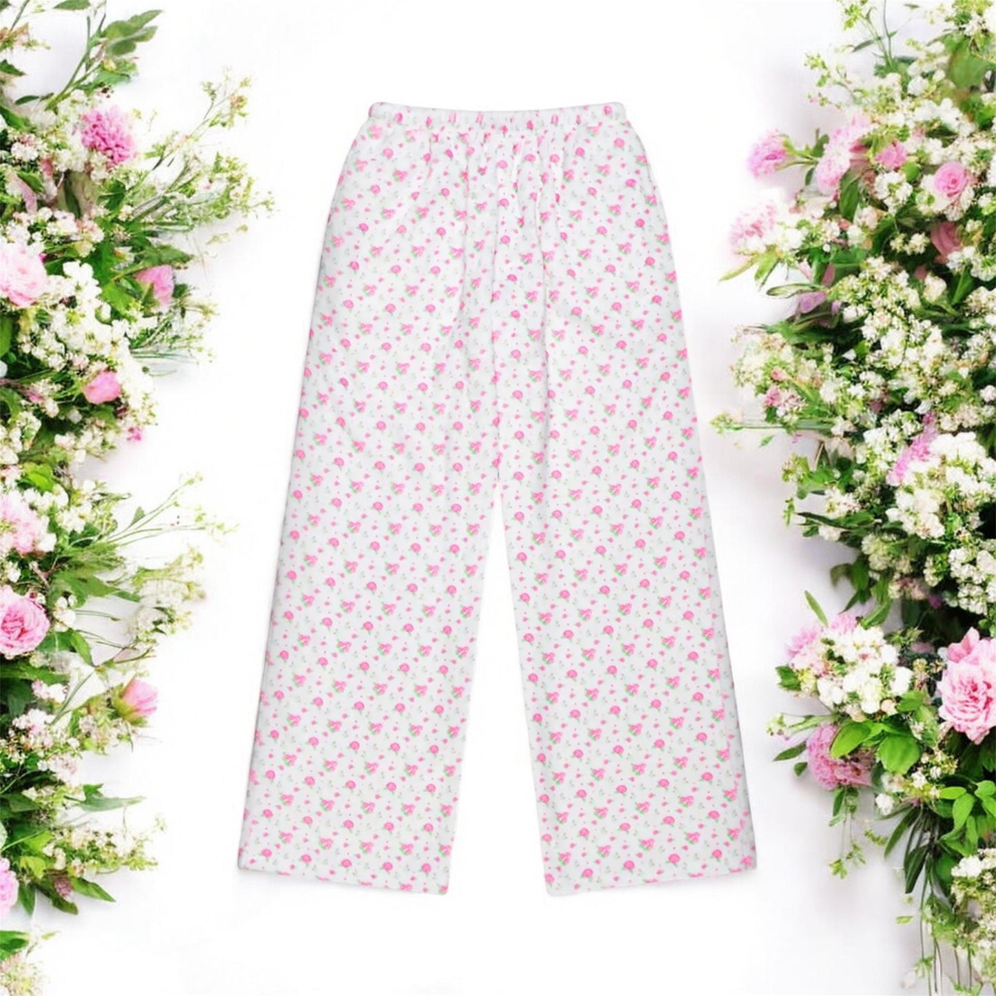 Pretty in white plush pants