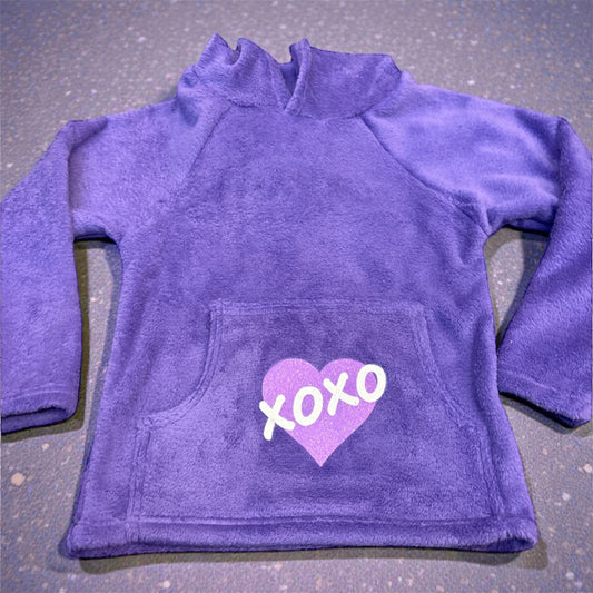 XOXO white glitter hoodies