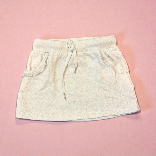 Solid Ruffle Trim Skirt