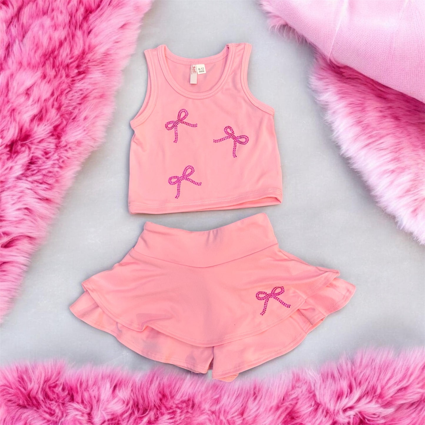 Baby Skort Set w Bows