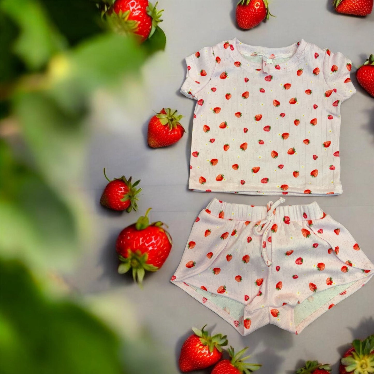 Baby Strawberry Short Set