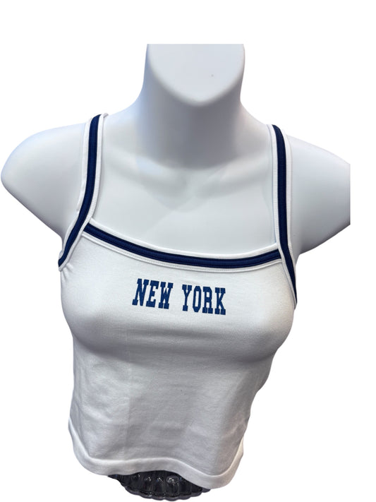 Withy white New York tank