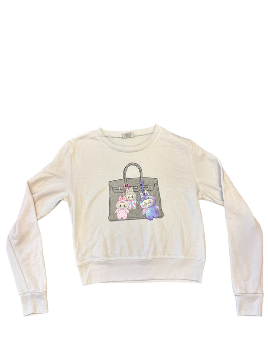 Clay Crewneck Labubu Bag Charm