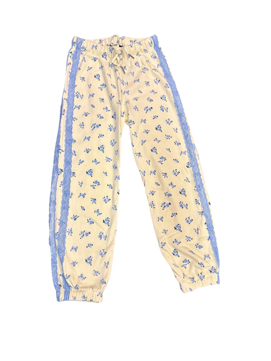Yellow w Blue Roses Jogger