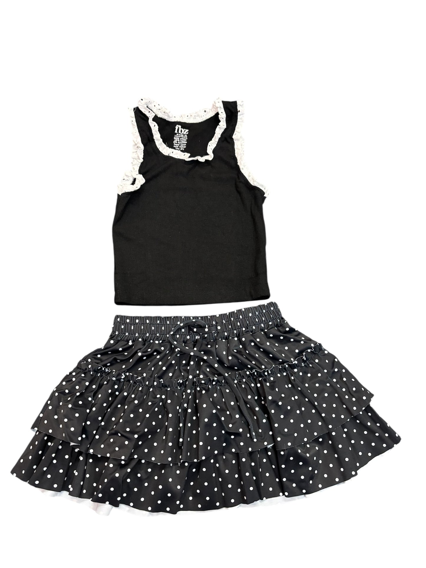 Black & White Skirt Set