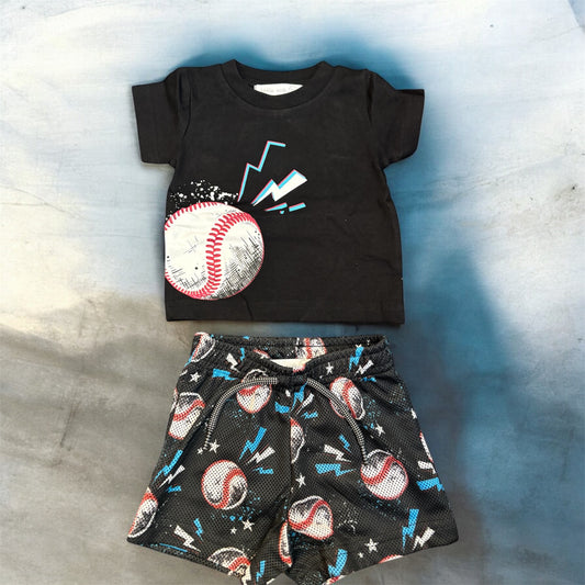 Baseball Mesh Short & Tee Set