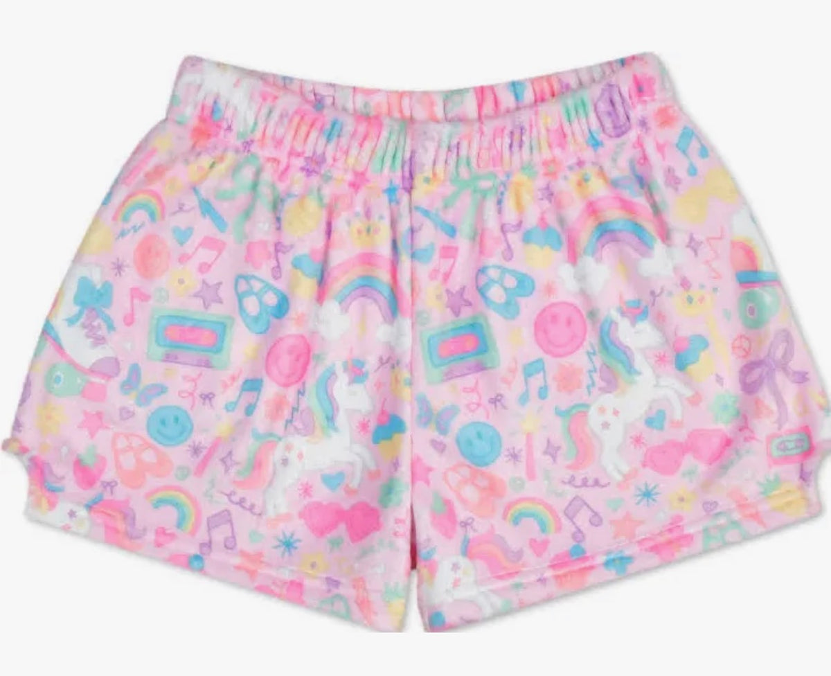 Unicorn Kisses plush shorts